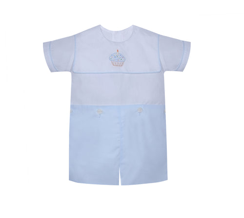 Cash Button On Suit - Blue Birthday Cupcake