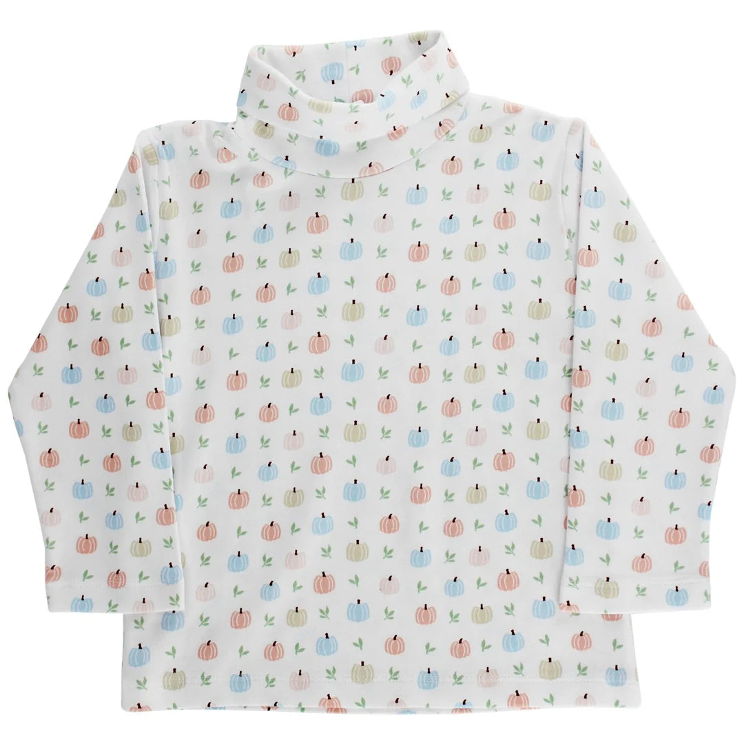Pumpkin Print Turtle Neck
