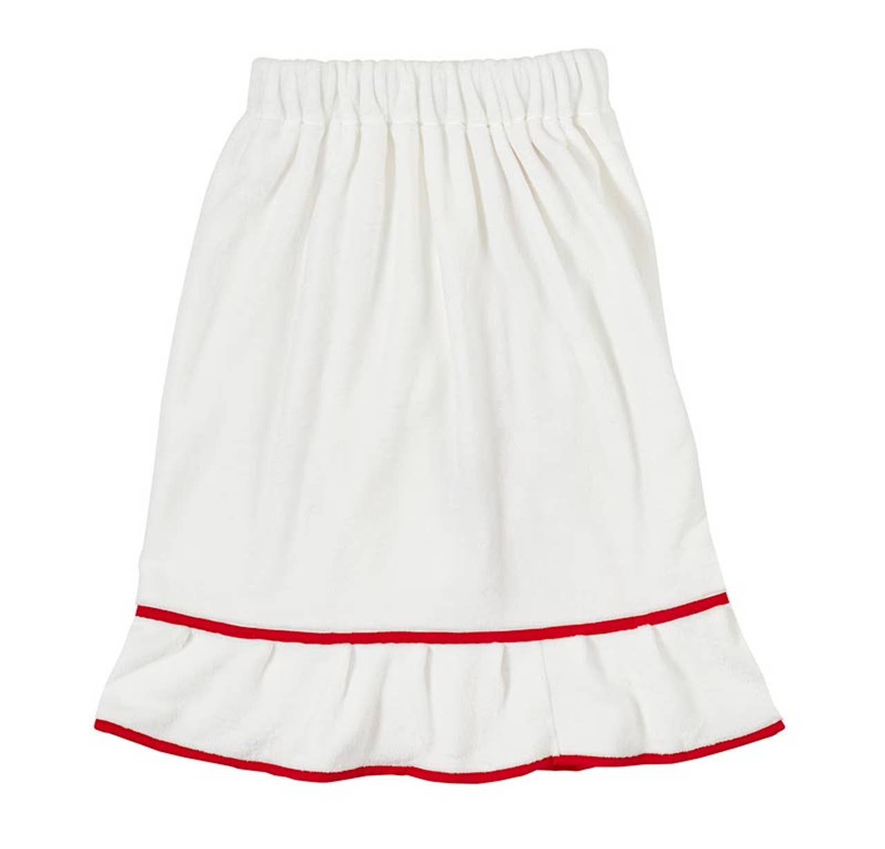 Spa Wrap - White with Red Trim
