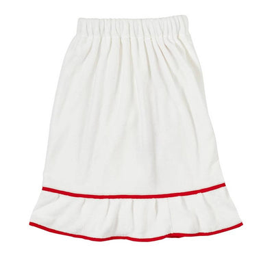 Spa Wrap - White with Red Trim