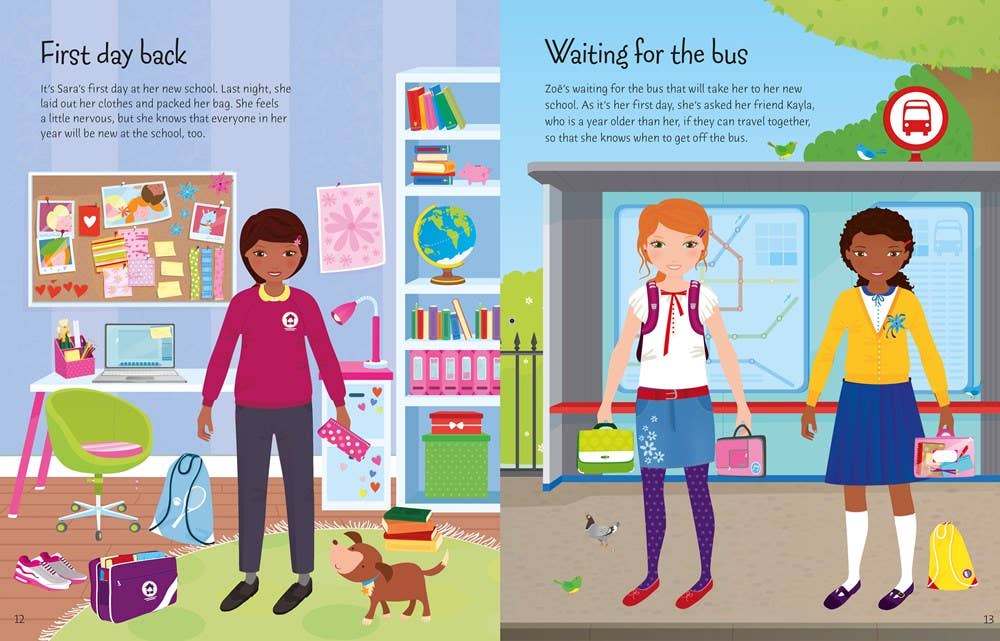 Sticker Dolly Dressing Back To School