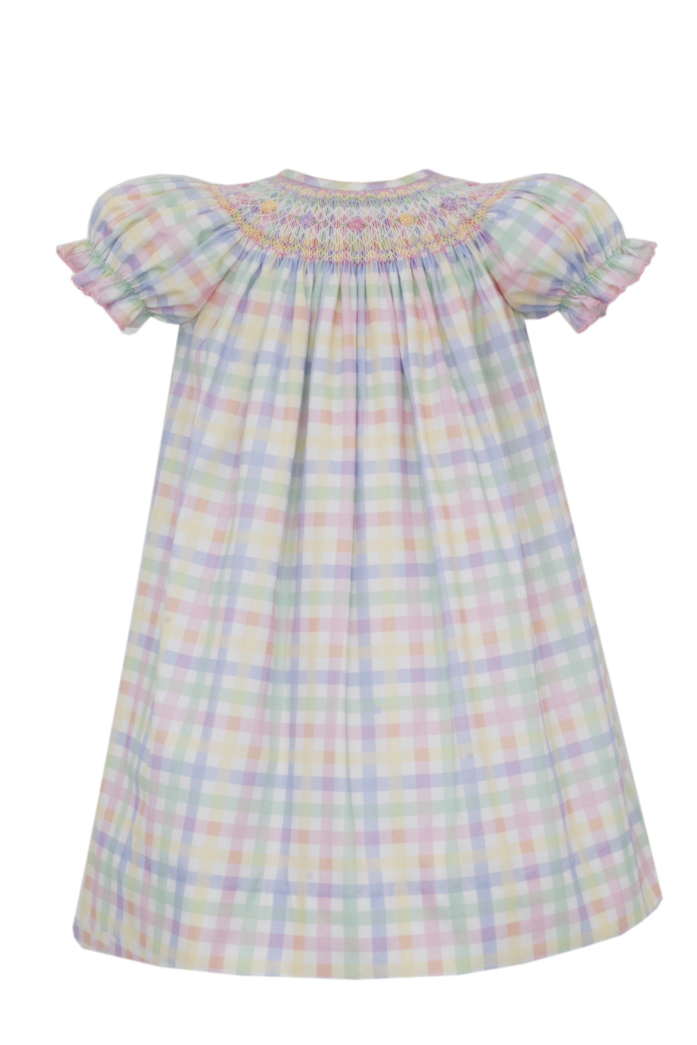 Anavini Tiffany Bishop - Pastel Plaid Smocked Dress – Plaid Rabbit Gifts