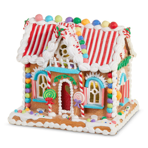 11" Candy Lighted Gingerbread House