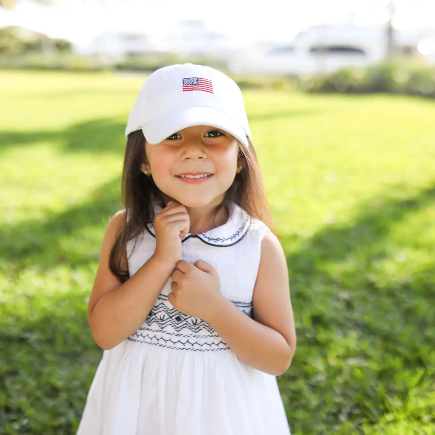 American Flag Embroidered Hat - Girl
