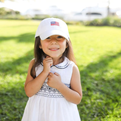 American Flag Embroidered Hat - Girl