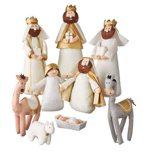 15.5" Nativity Felt Gold