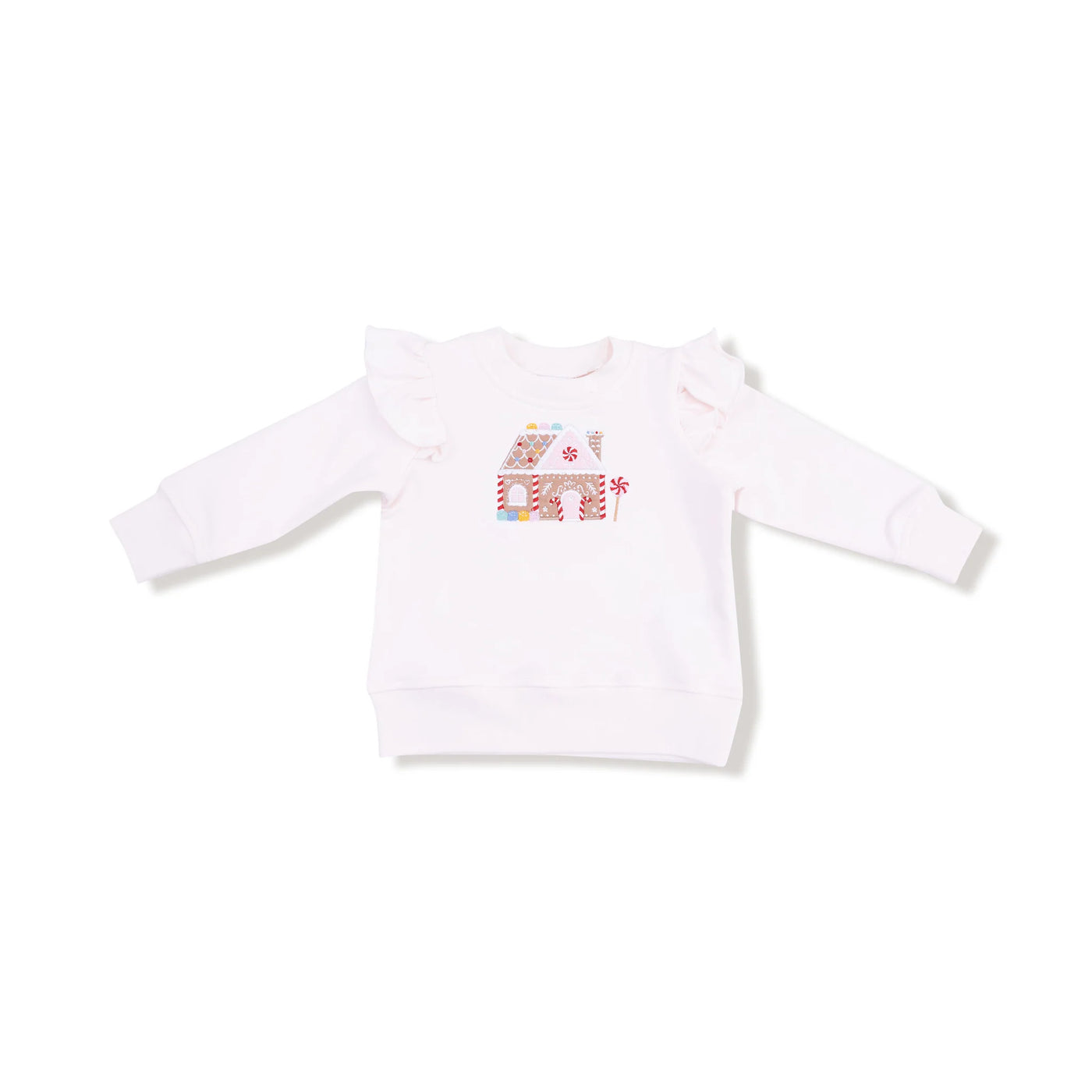 French Terry Ruffle Sweatshirt - Gingerbread