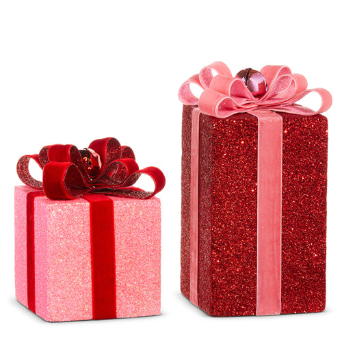 9.5" Red & Pink Packages (set of 2)