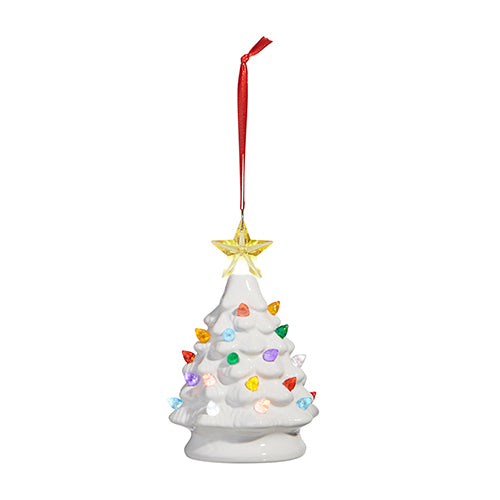 5.25" Lighted White Vintage Tree