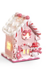 4.25" Gingerbread House Ornament LP Snowman