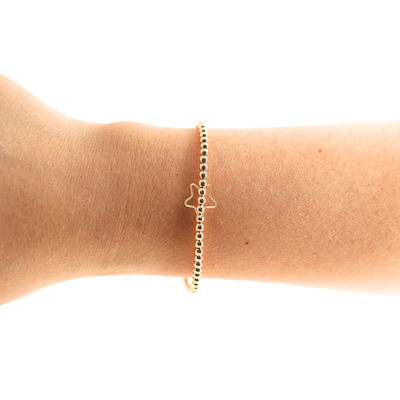 Wire Star Charm Bracelet - Standard 6.75"