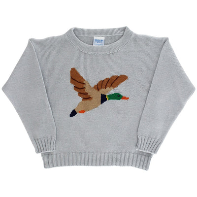 Grey Crew Neck Sweater - Duck