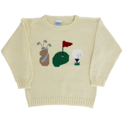 Ivory Crew Neck Sweater - Golf