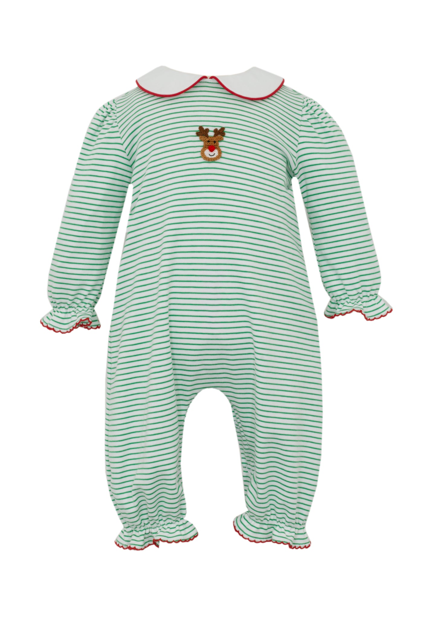 Petit Bebe Reindeer Face L/S Girl Romper