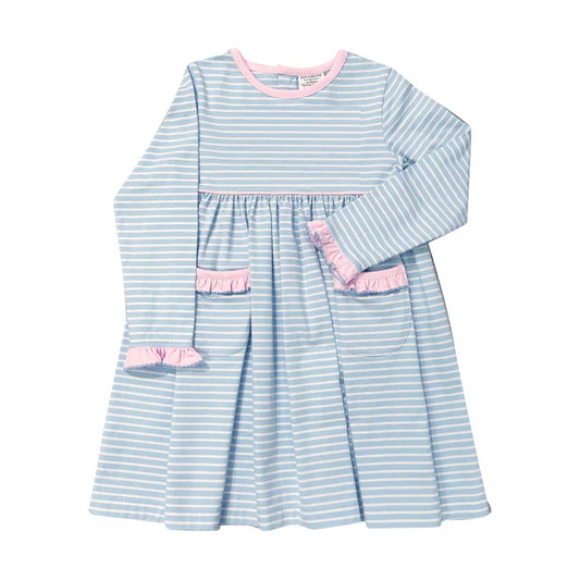 Ishtex Blue Stripe Dress