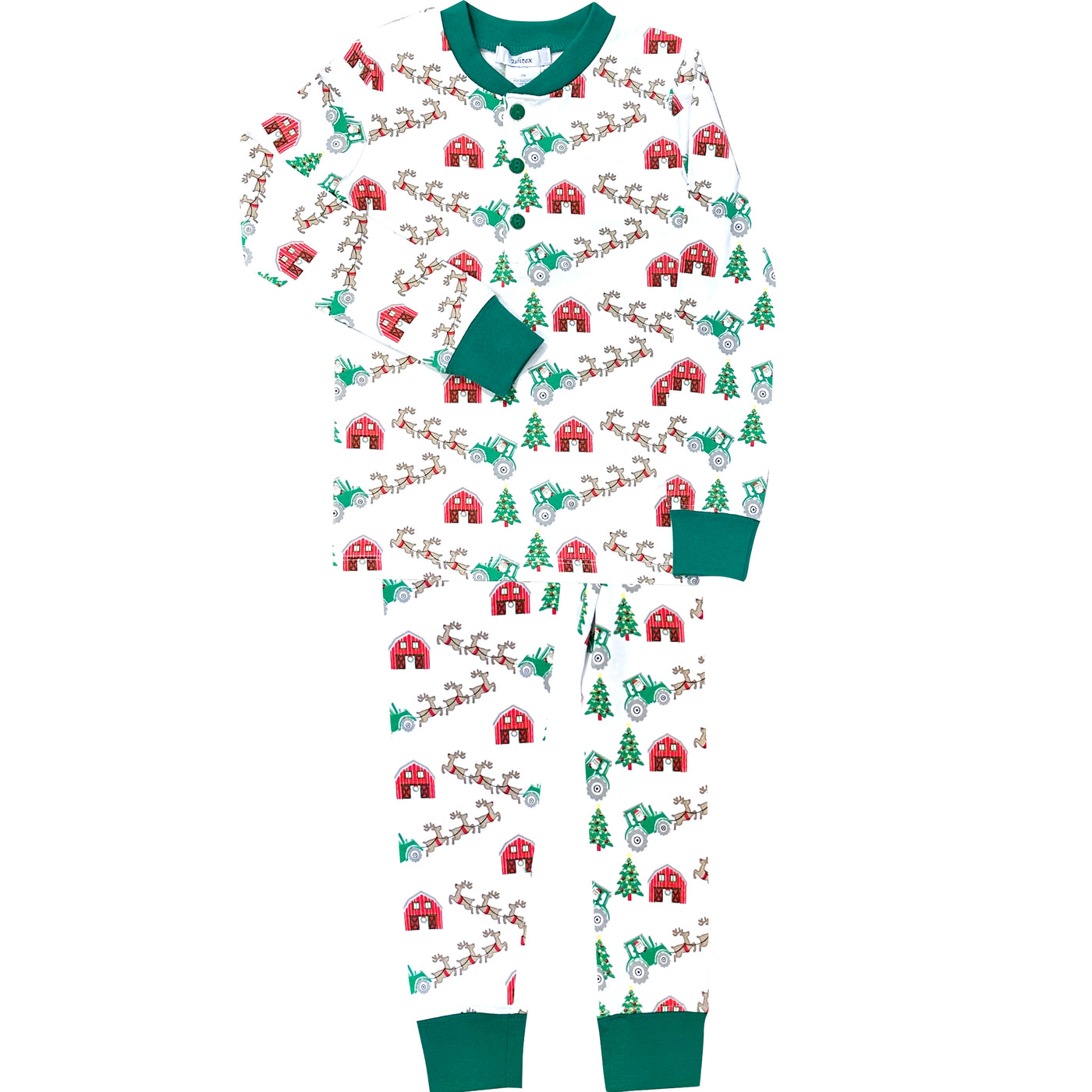 Ishtex Christmas Farm Boy PJ Set