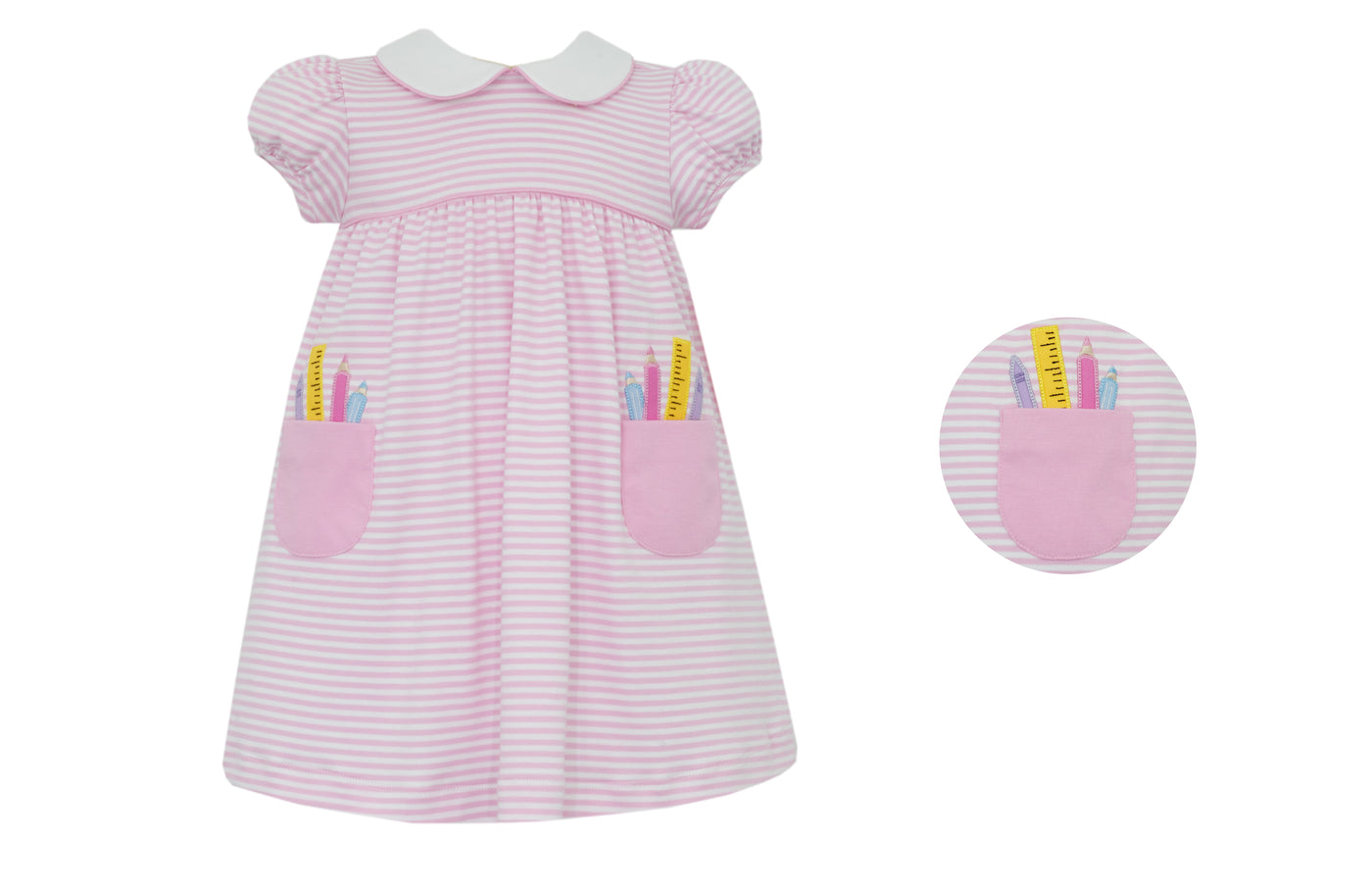 Pink Stripe Knit Float Dress - School Supplies