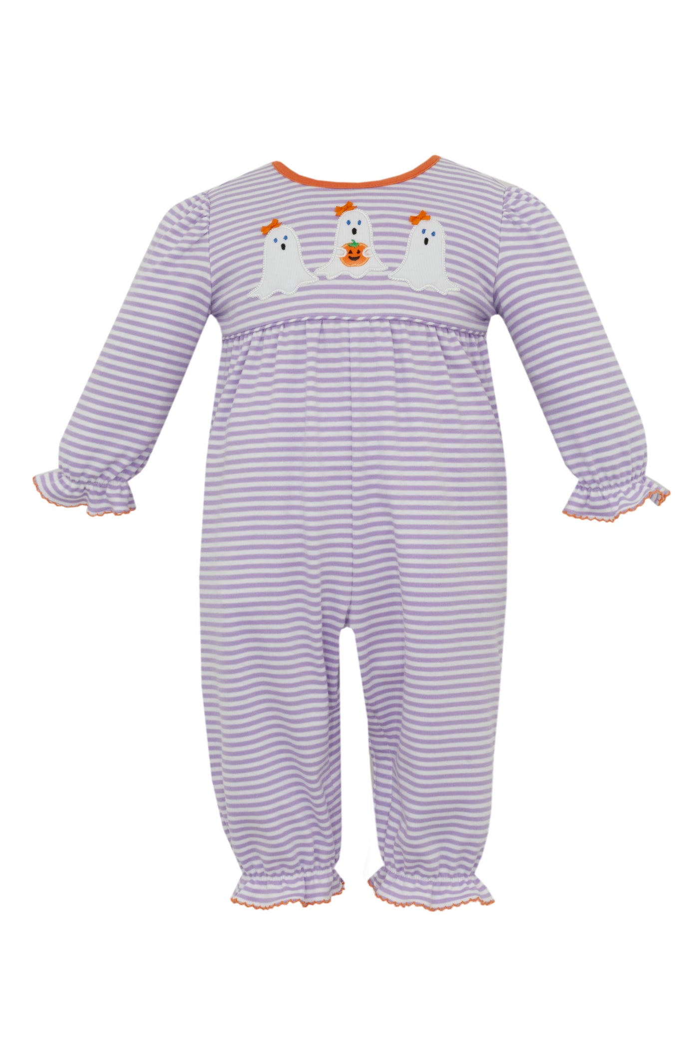 Lilac Stripe Girl Long Romper - Ghost