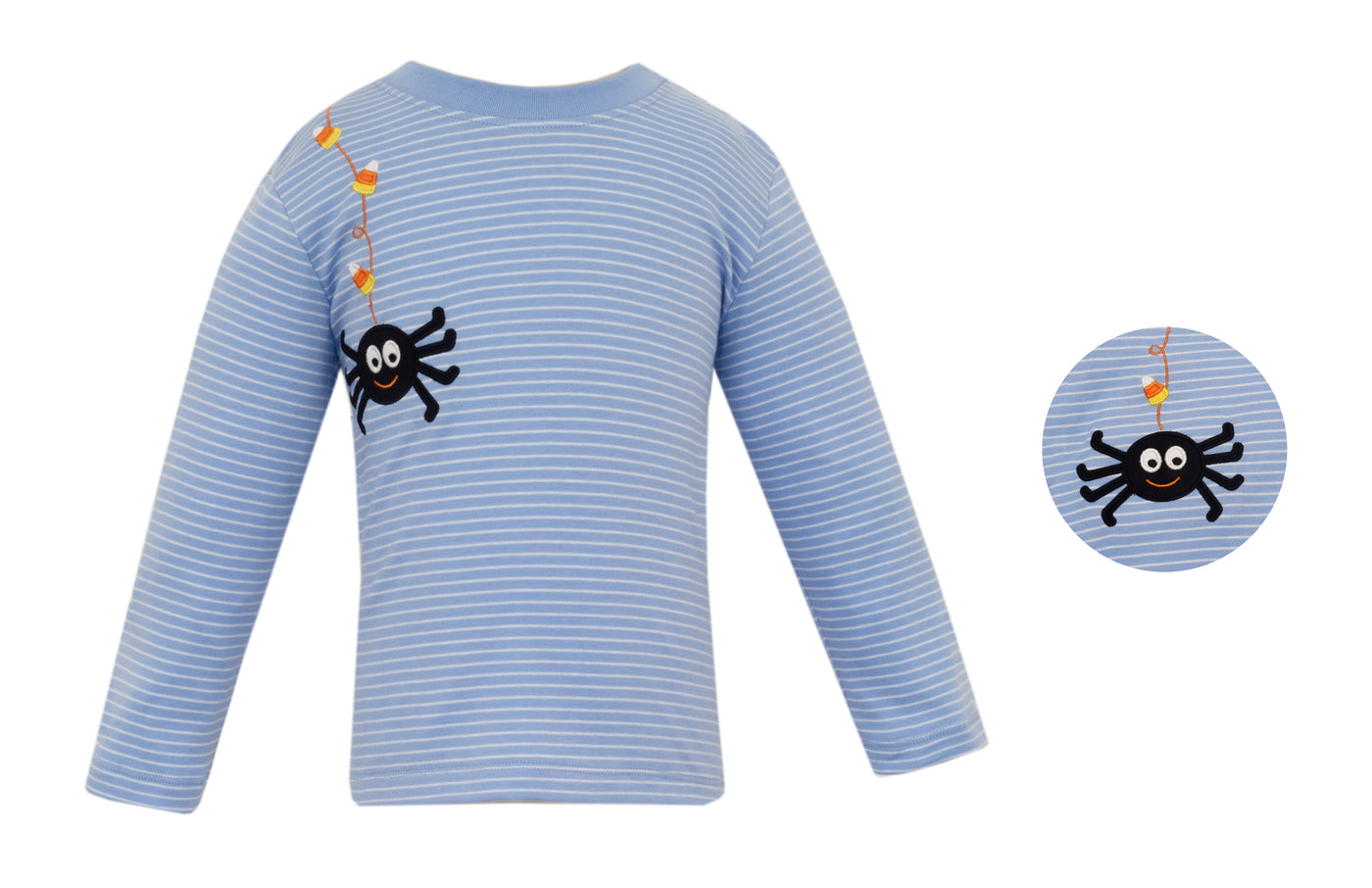 Blue Stripe L/S Tee - Spider