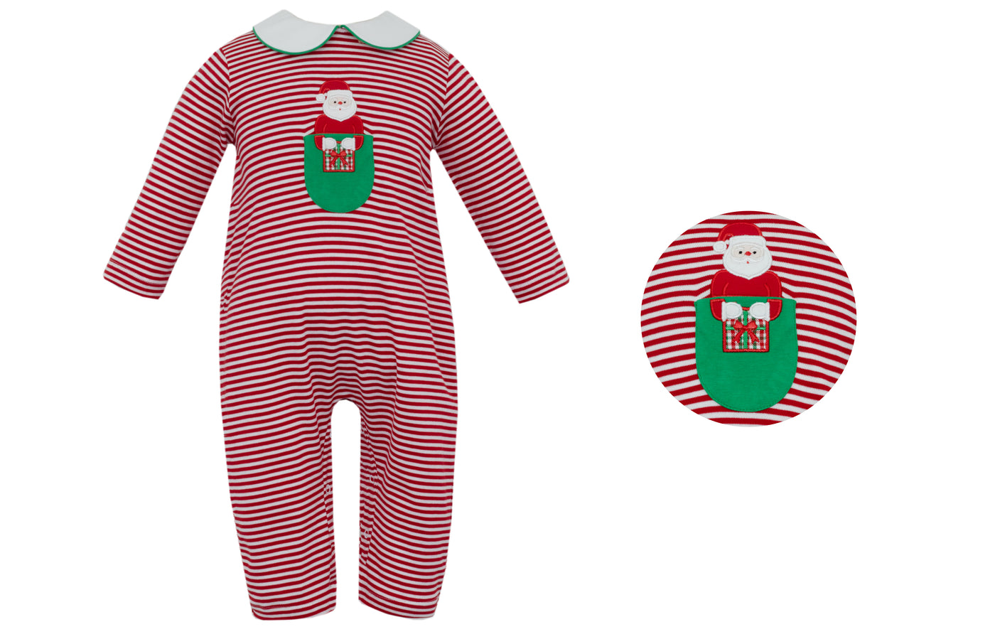 Claire & Charlie L/S Santa Romper