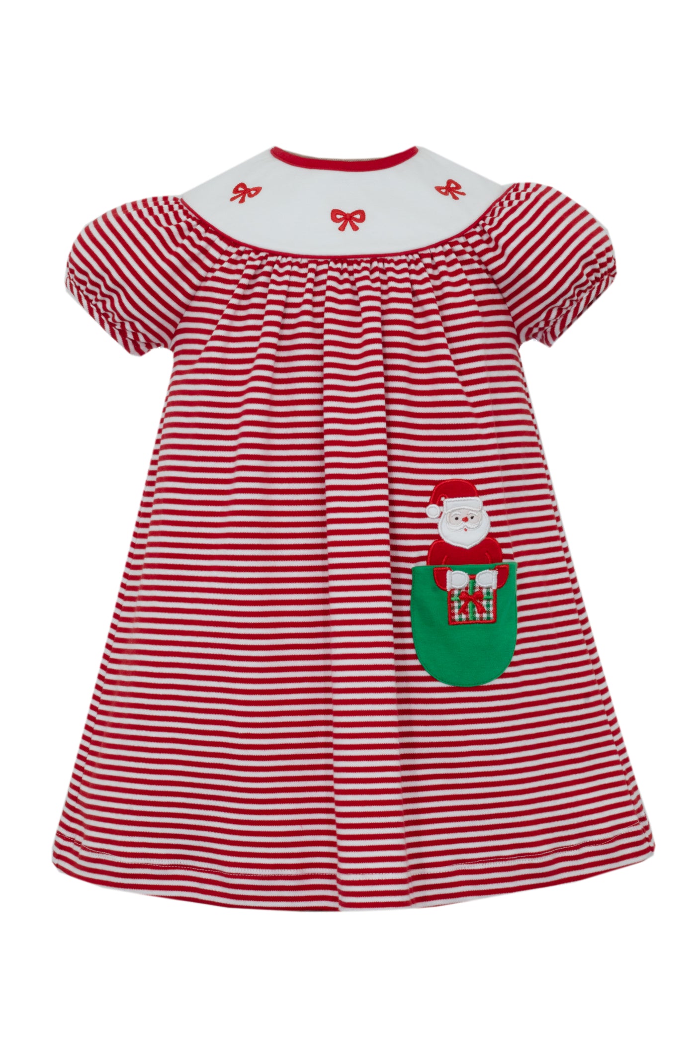 Claire & Charlie Santa Pocket S/S Dress