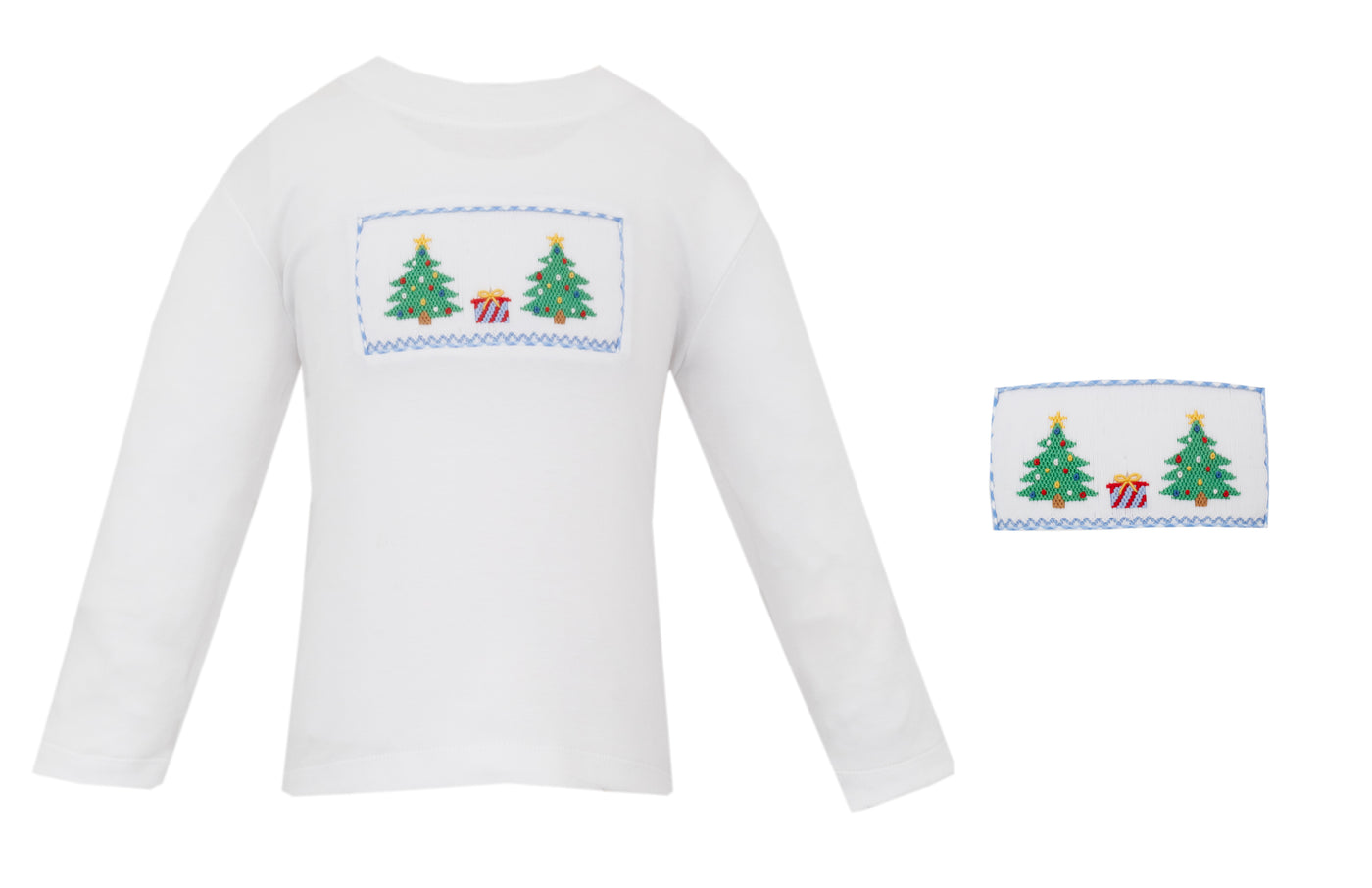 Boys L/S Knit Tee - Christmas Trees