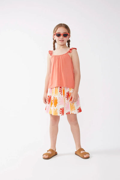 Tangerine Ruffle Tank