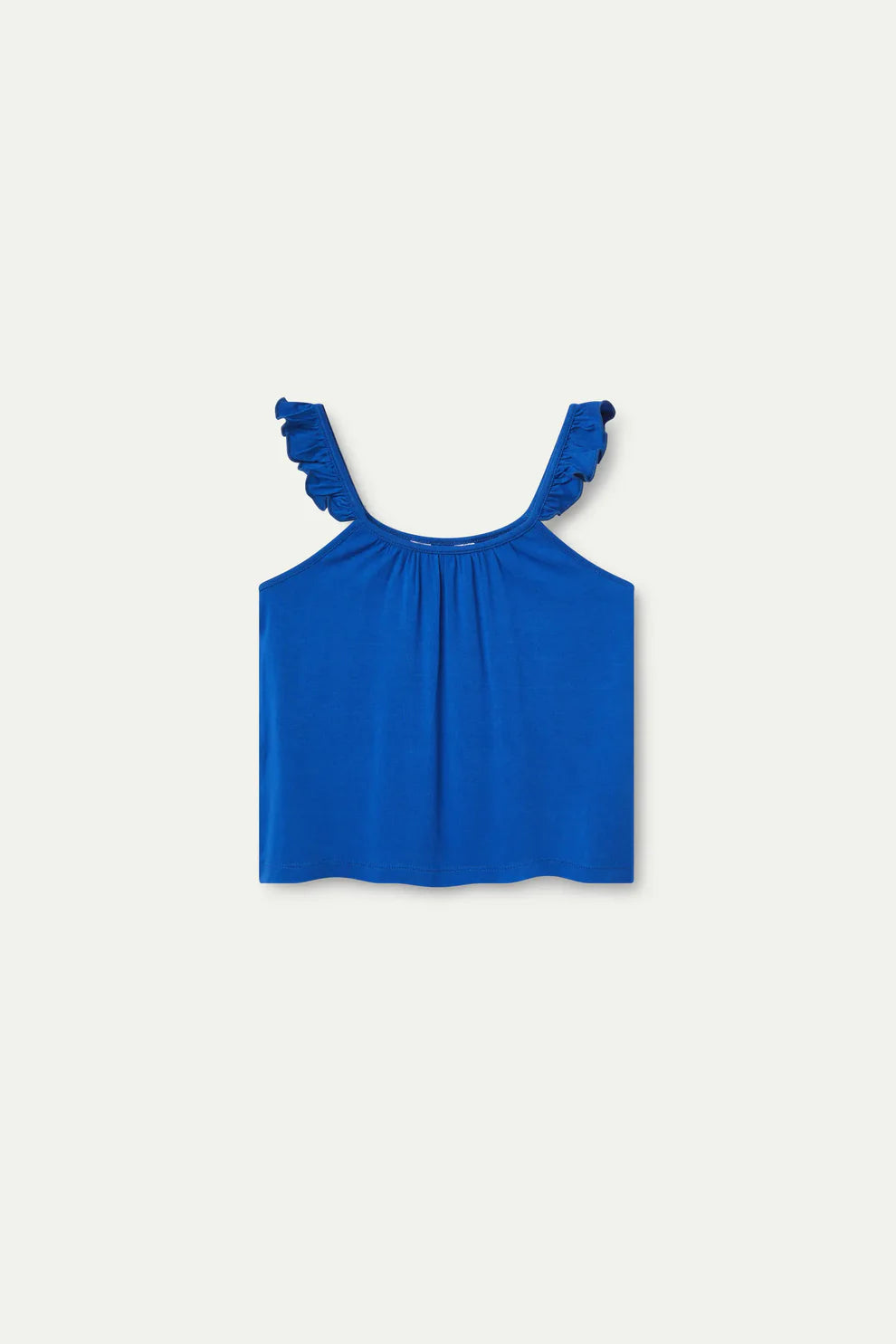 Ocean Blue Ruffle Tank