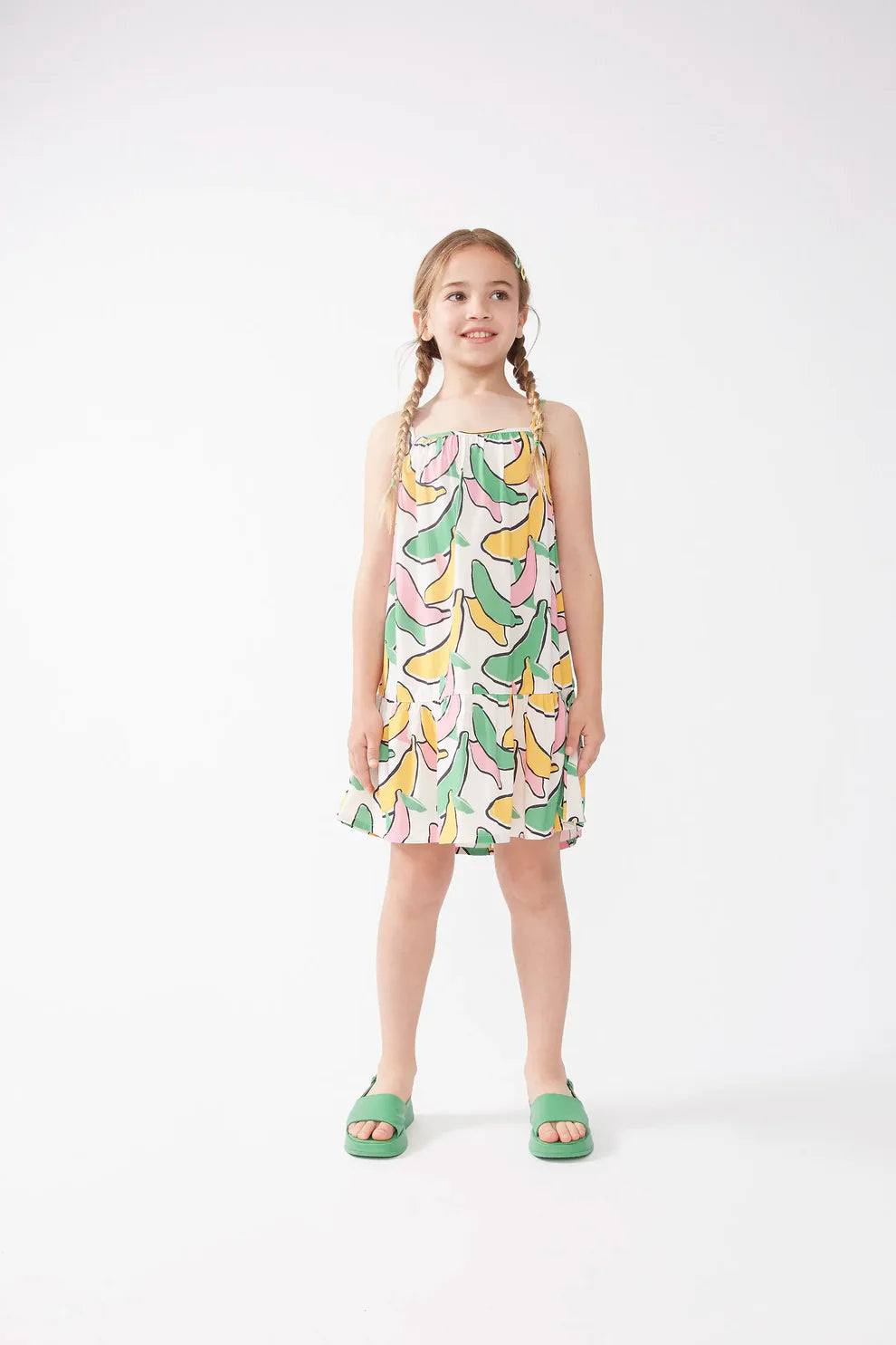 Banana Print Strap Dress