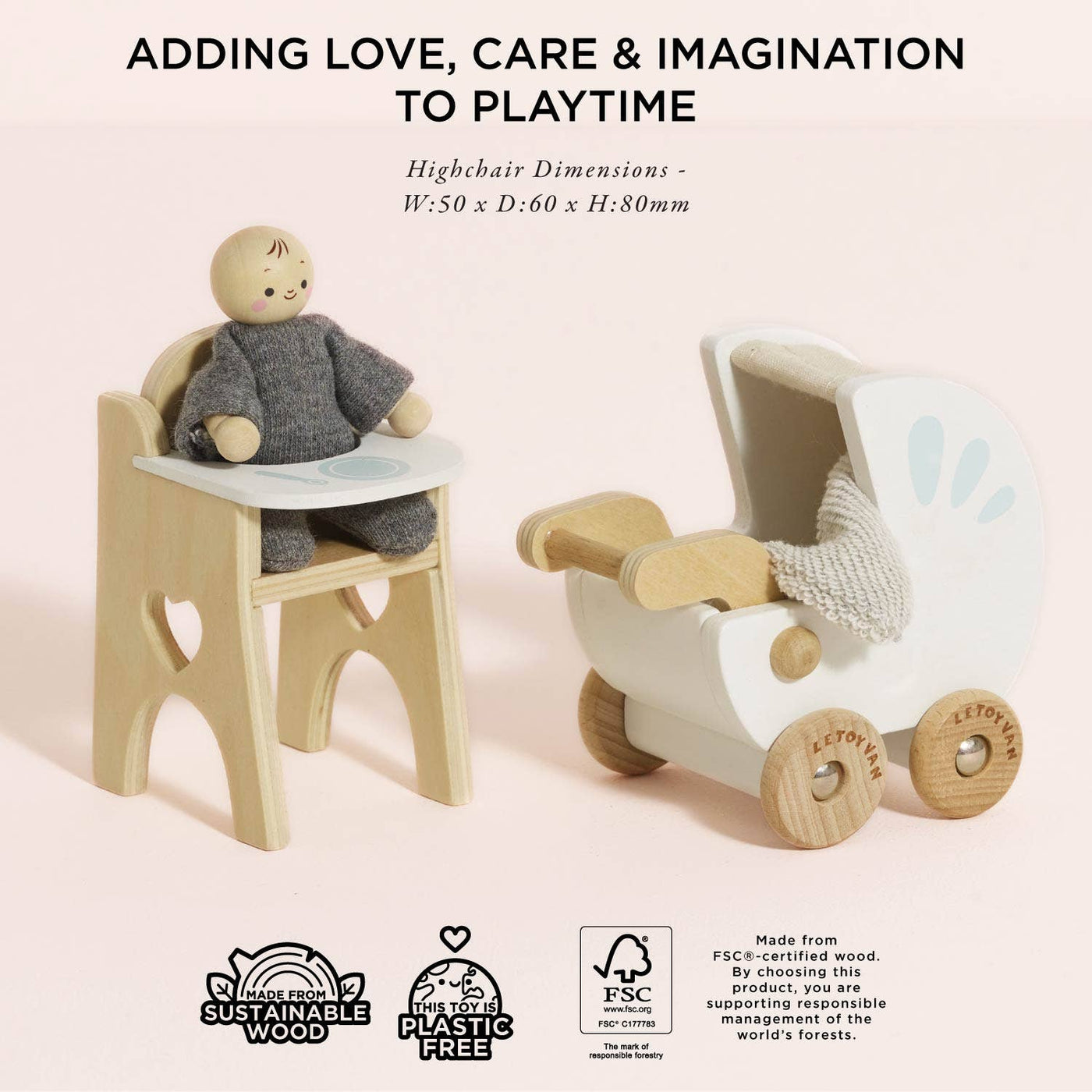 Dolls House Nursery & Baby Set