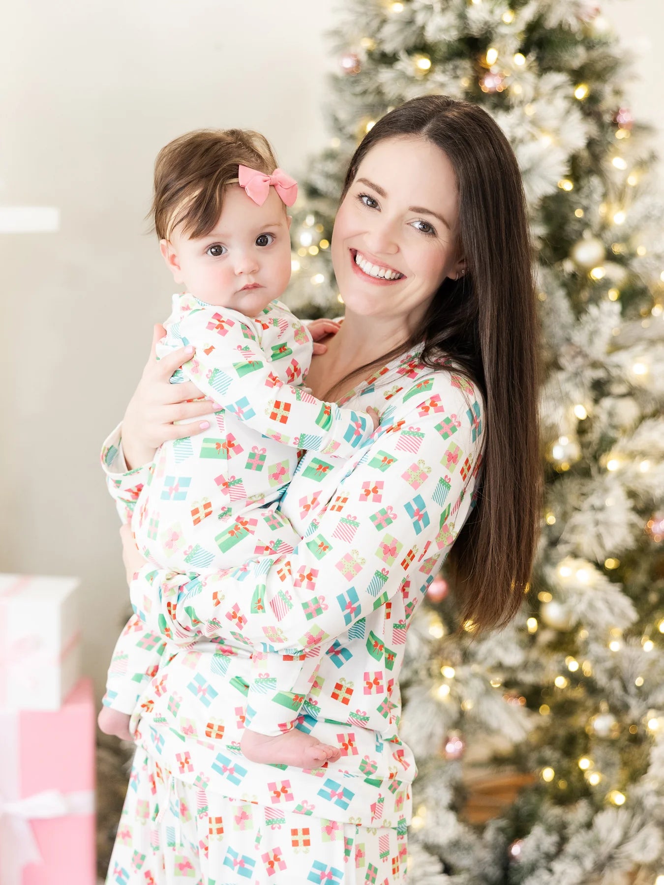 Mary Square Under The Tree Baby Zip Pjs