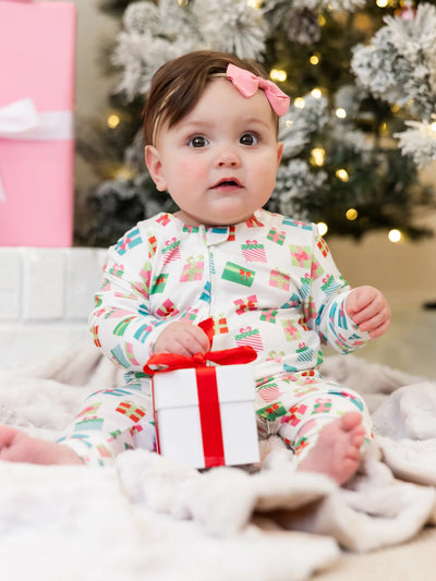 Mary Square Under The Tree Baby Zip Pjs