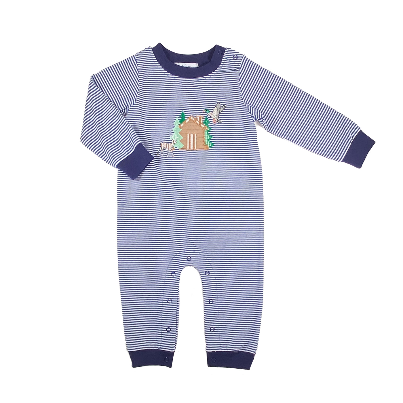Log Cabin Boy's Romper