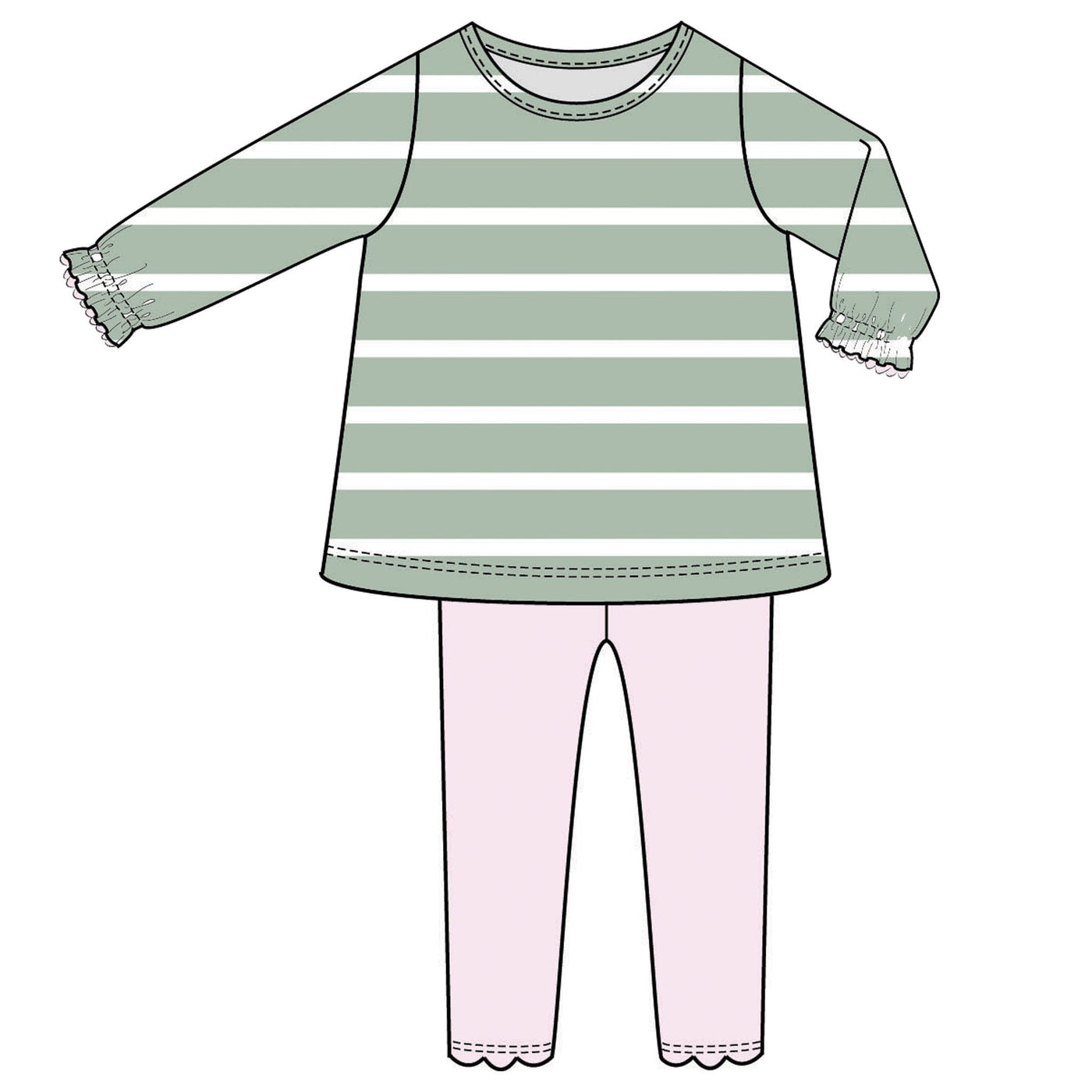 Sage Girl's Legging Set