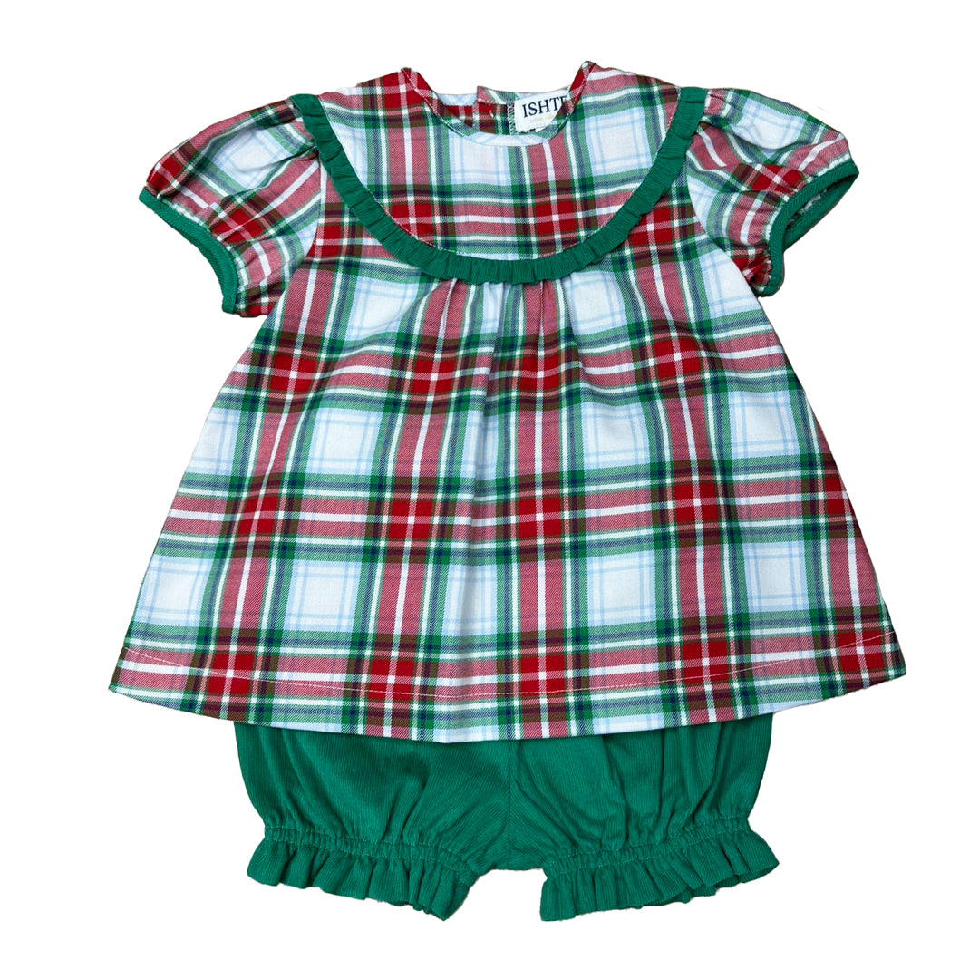 Red/Green Plaid Bloomer Set