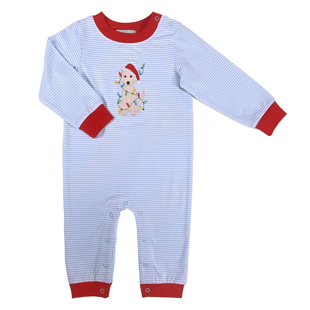 Christmas Lights Boy Romper