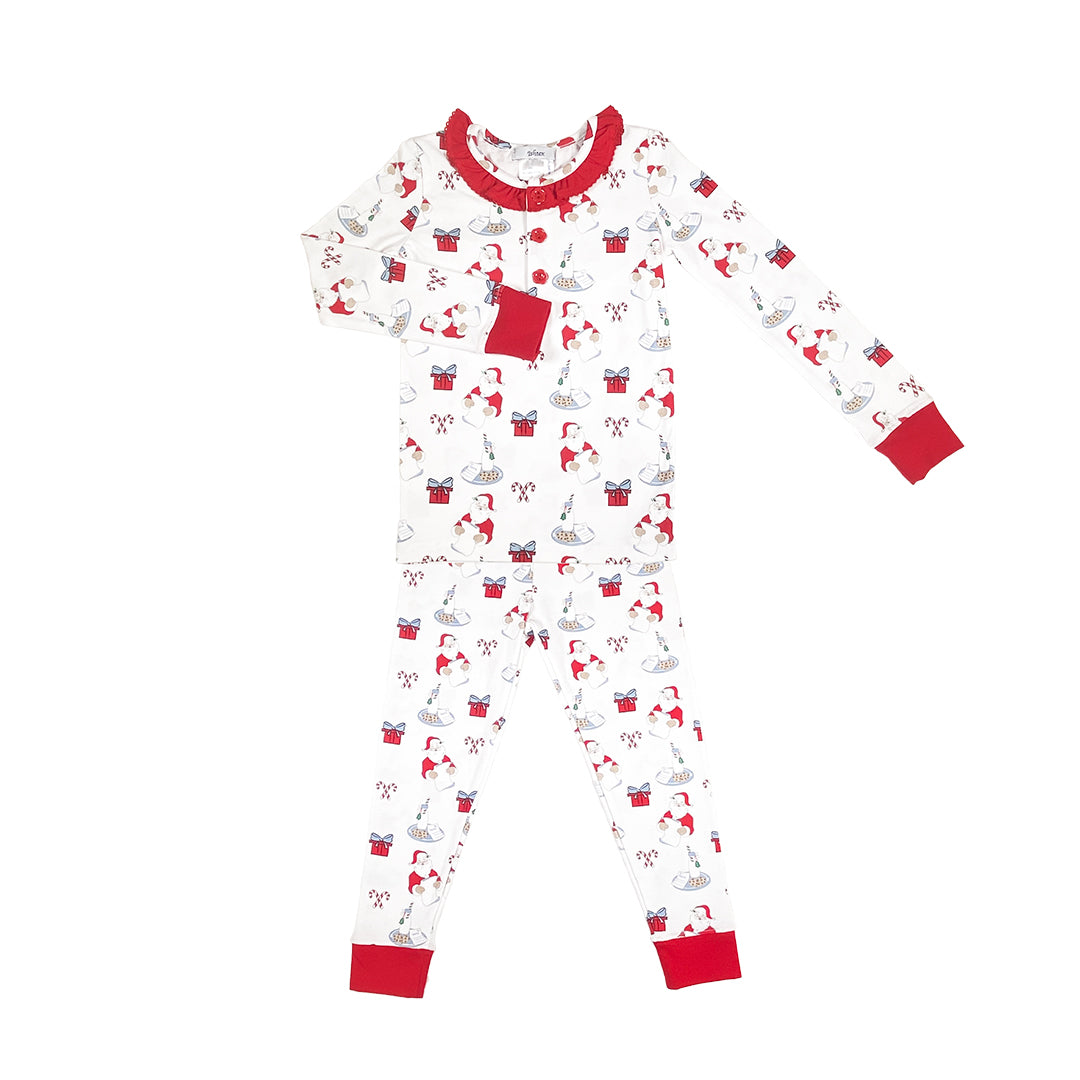 Milk & Cookies Santa Girl PJ Set