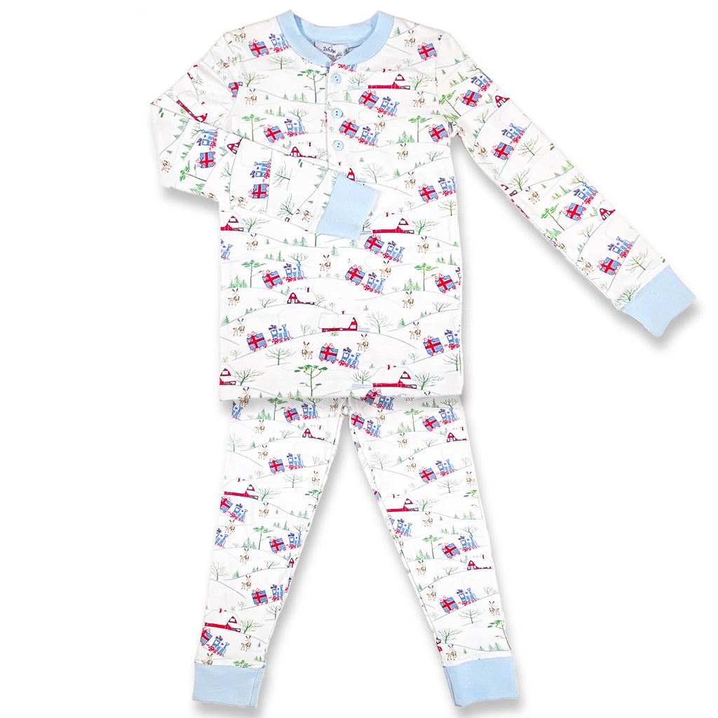 Christmas Train Boy PJ Set