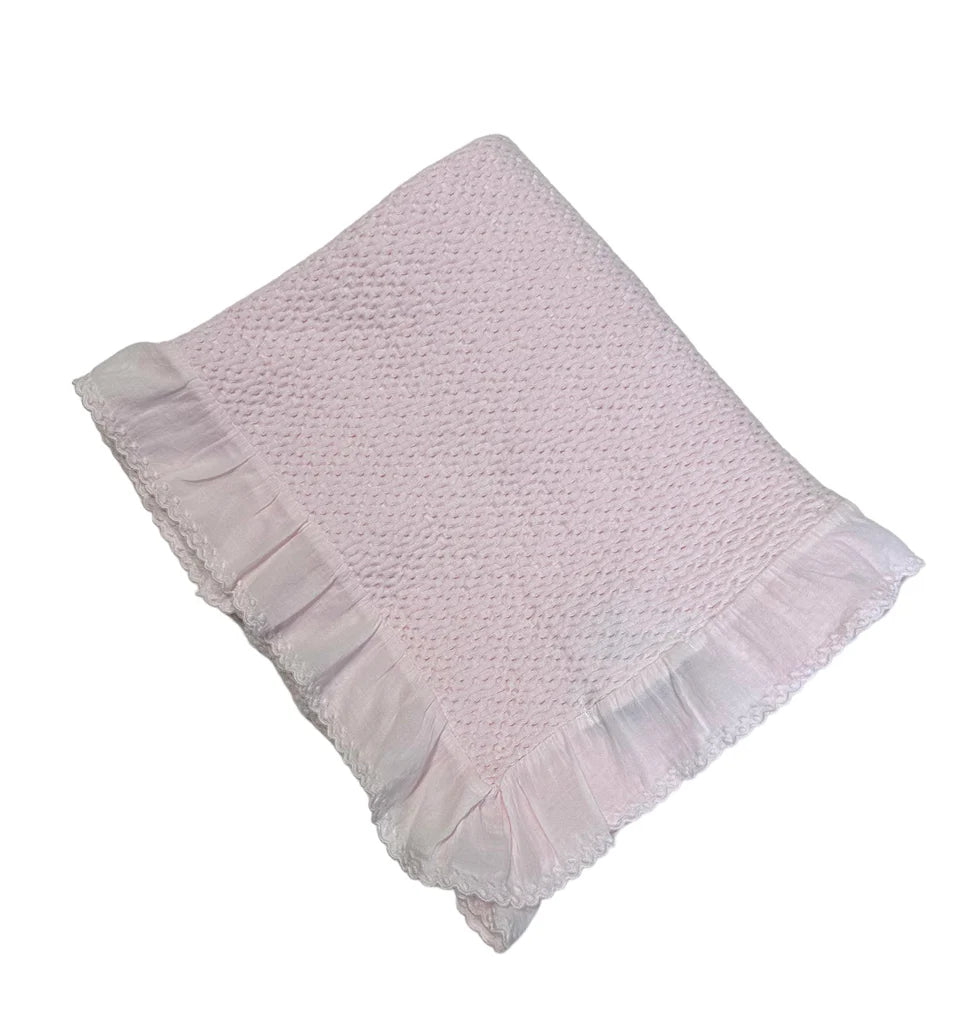Baby Stonewashed Dotted Swiss Blanket - Pink
