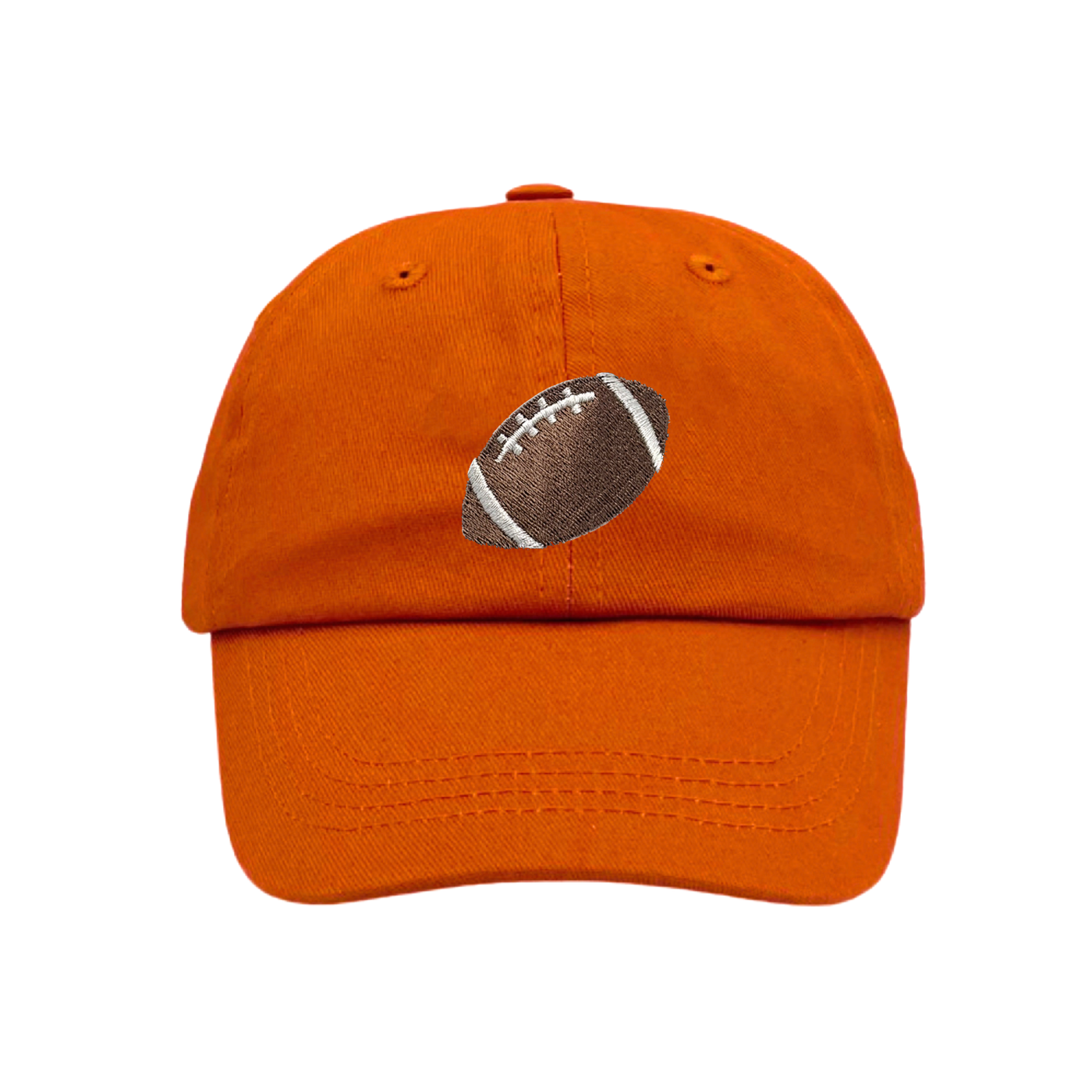 Burnt Orange Football Youth Baseball Hat