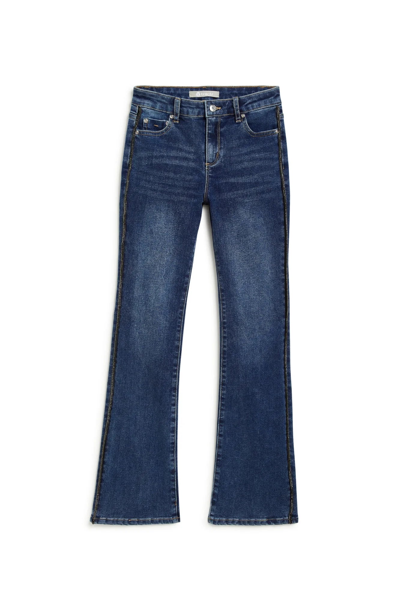 Tractr Bling Side Hem Bootcut Jeans