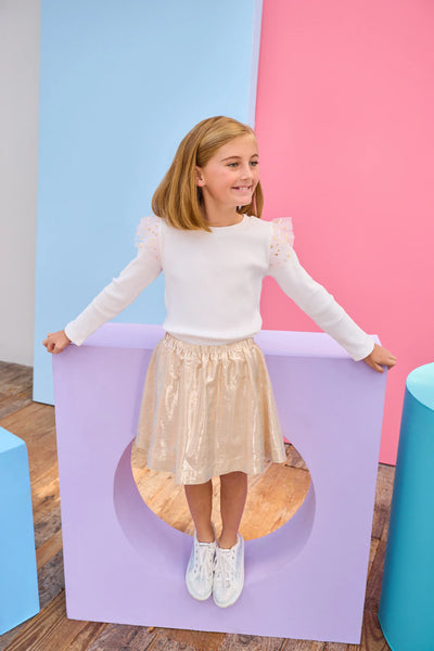 Circle Skort  - Gilt