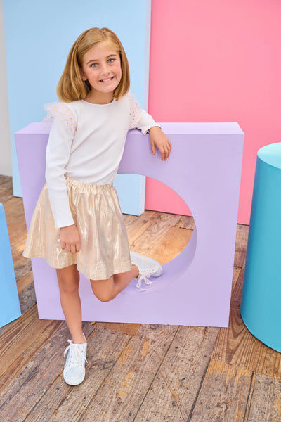 Circle Skort  - Gilt