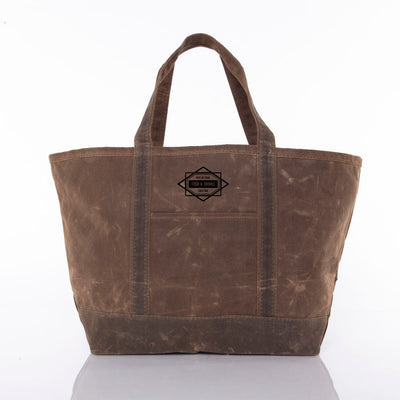 Waxed Large Classic Tote Khaki