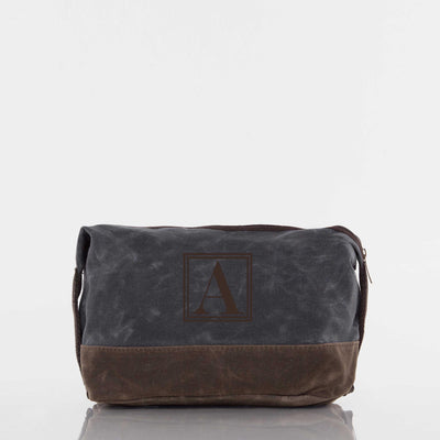 Waxed Dopp Kit Slate