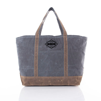 Waxed Large Classic Tote Slate