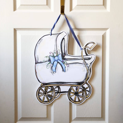 Baby Carriage Door Hanger - Pink