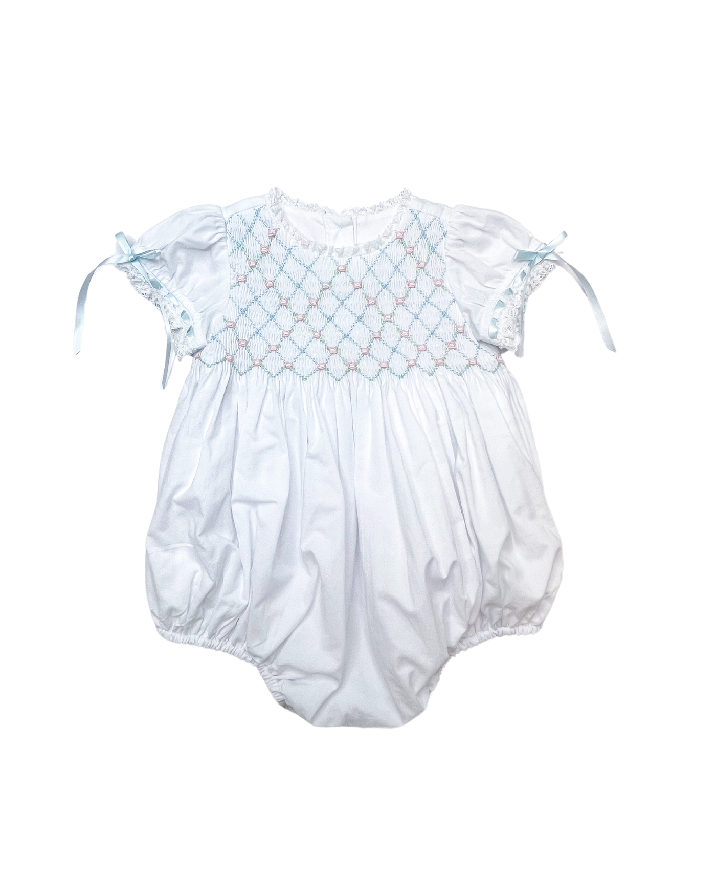 Heirloom Bubble White Batiste/Blue Smock