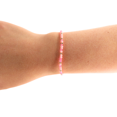 Pink Sprinkle Bracelet - Petite 6.25 inch