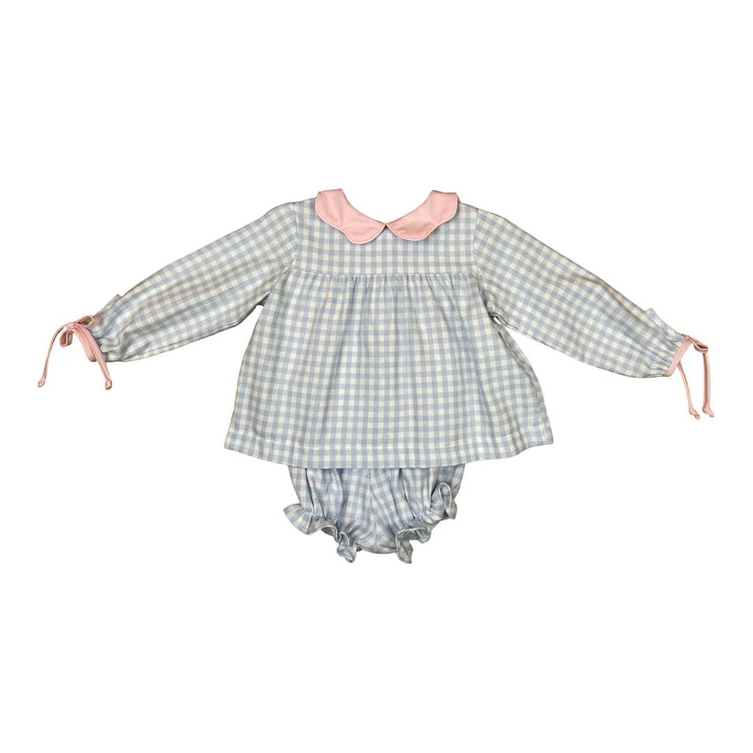 Anvy Anna Blue Flannel Check Dress